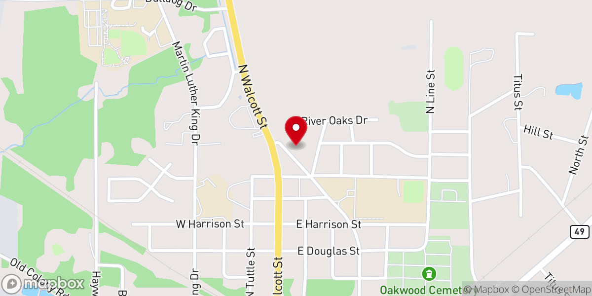 Map showing location of Faith Tabernacle Church