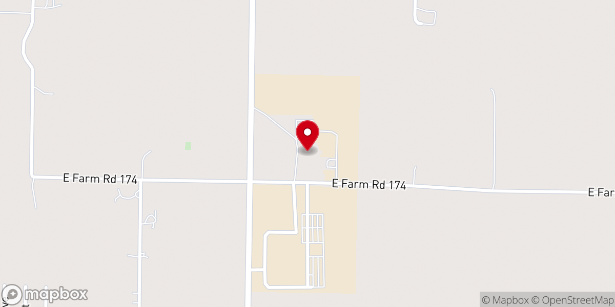 Map showing location of Logan-Rogersville Middle School