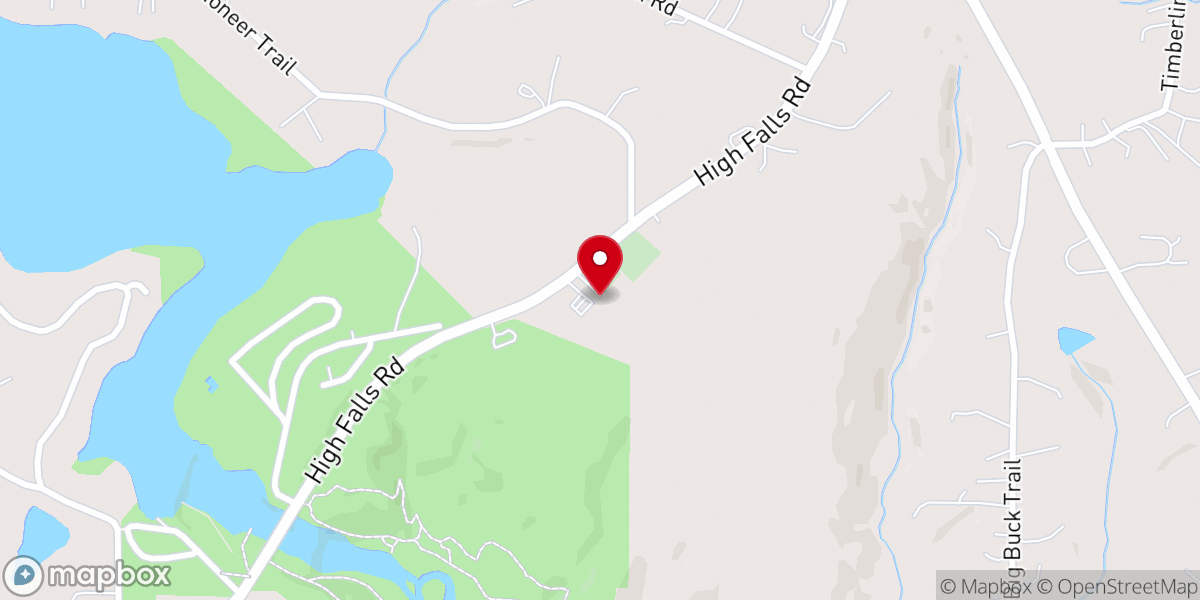 Map showing location of High Falls Baptist Church