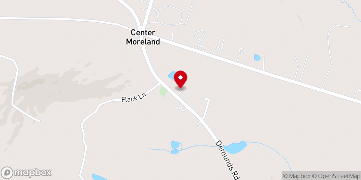 Map showing location of Vernon Baptist Church
