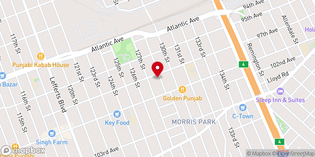 Map showing location of Gospel Baptist Church