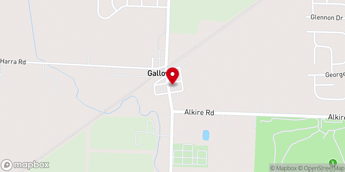 Map showing location of Galloway United Presbyterian Church
