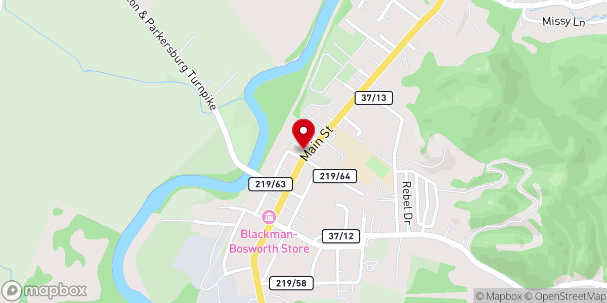 Map showing location of Beverly Presbyterian Church
