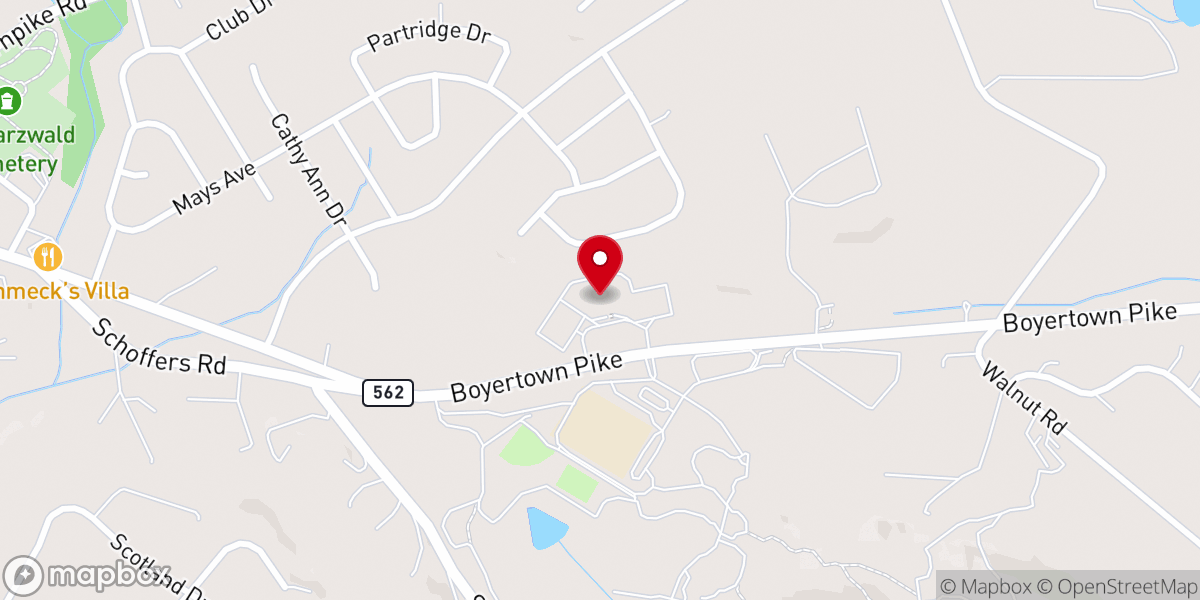 Map showing location of St Catherine of Siena Roman Catholic Church
