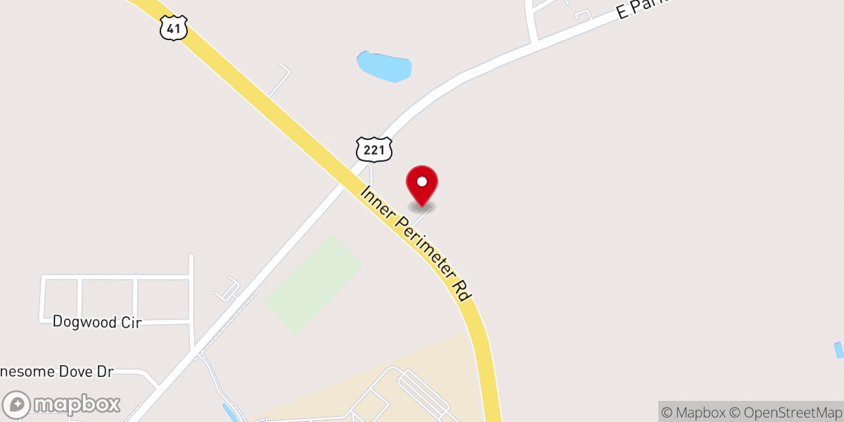 Map showing location of Open Door Baptist Church
