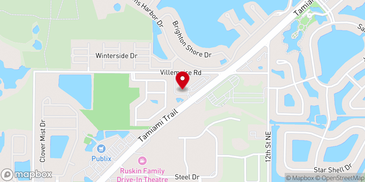 Map showing location of Church at SouthShore