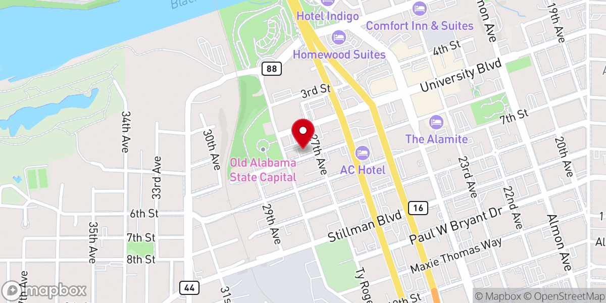Map showing location of Brownie Hitson Educational Unitedappeal Fund Inc