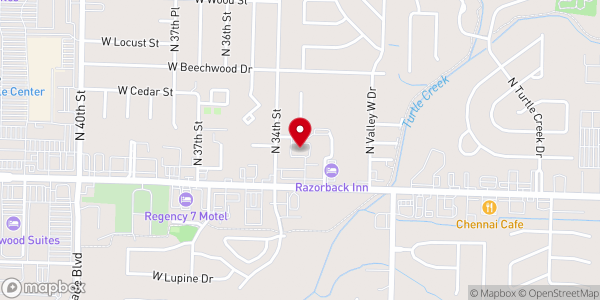 Map showing location of Valley Harvest Ministries