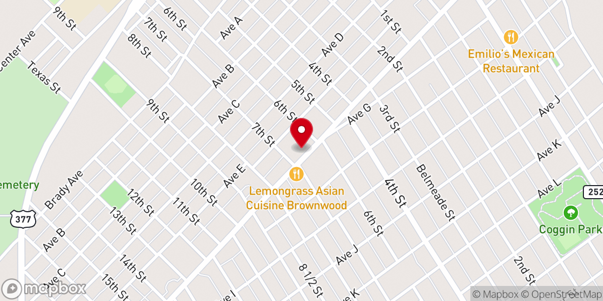 Map showing location of Coggin Avenue Baptist Church
