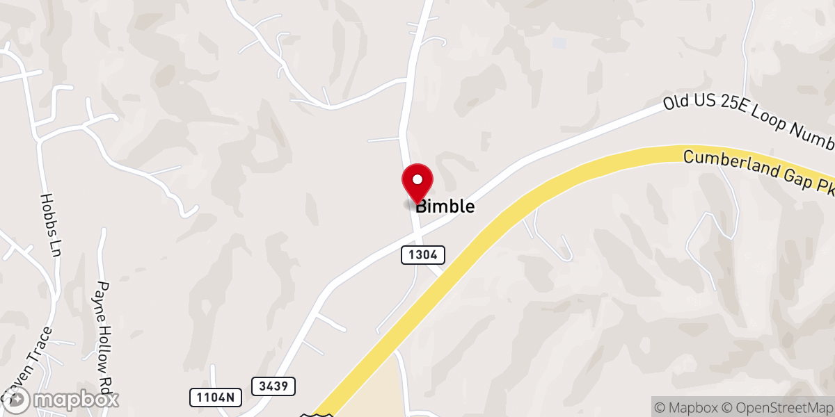 Map showing location of Springfield Baptist Church