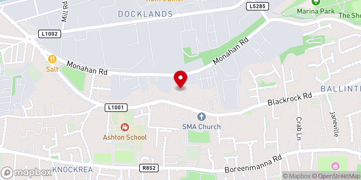 Map showing location of Franciscan Convent