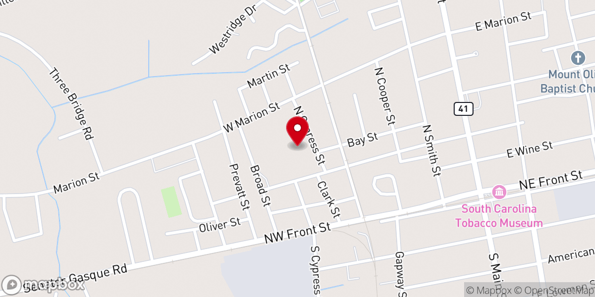 Map showing location of Ellen Chapel Holiness Church