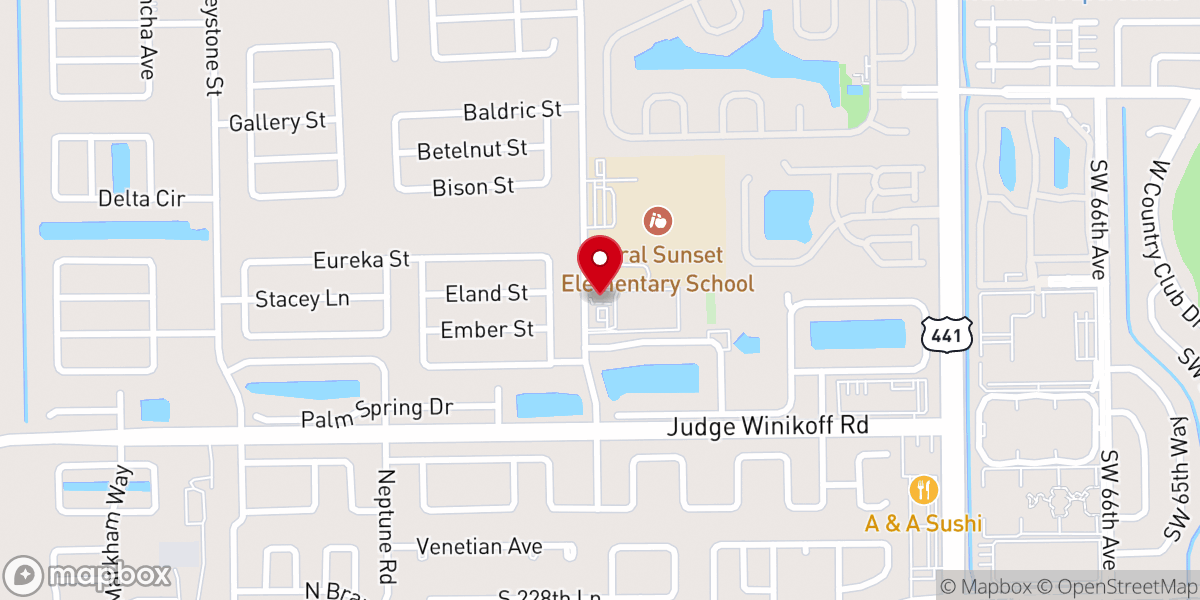 Map showing location of Hammock Street Church