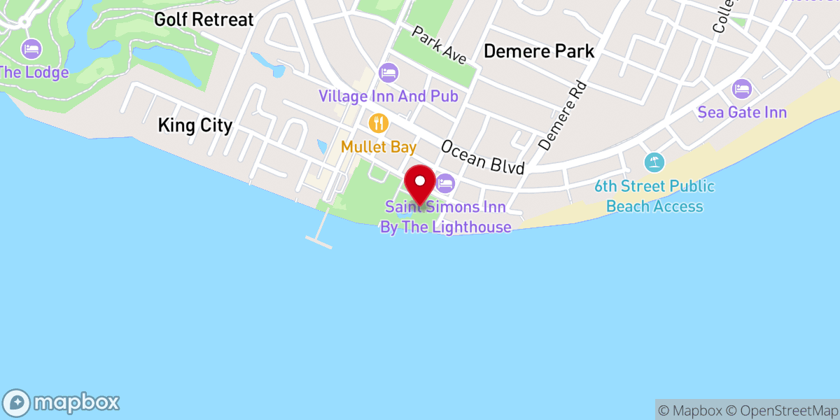 Map showing location of St. Simons Island Lighthouse Museum