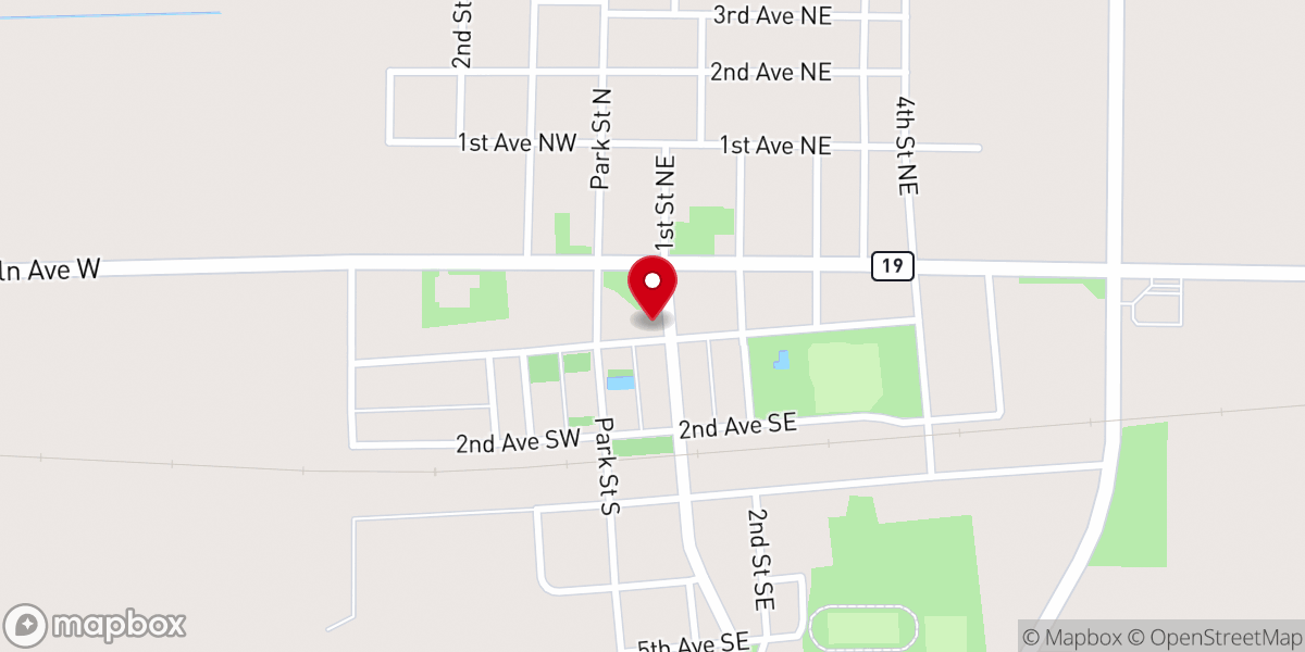 Map showing location of St Andrew's Church