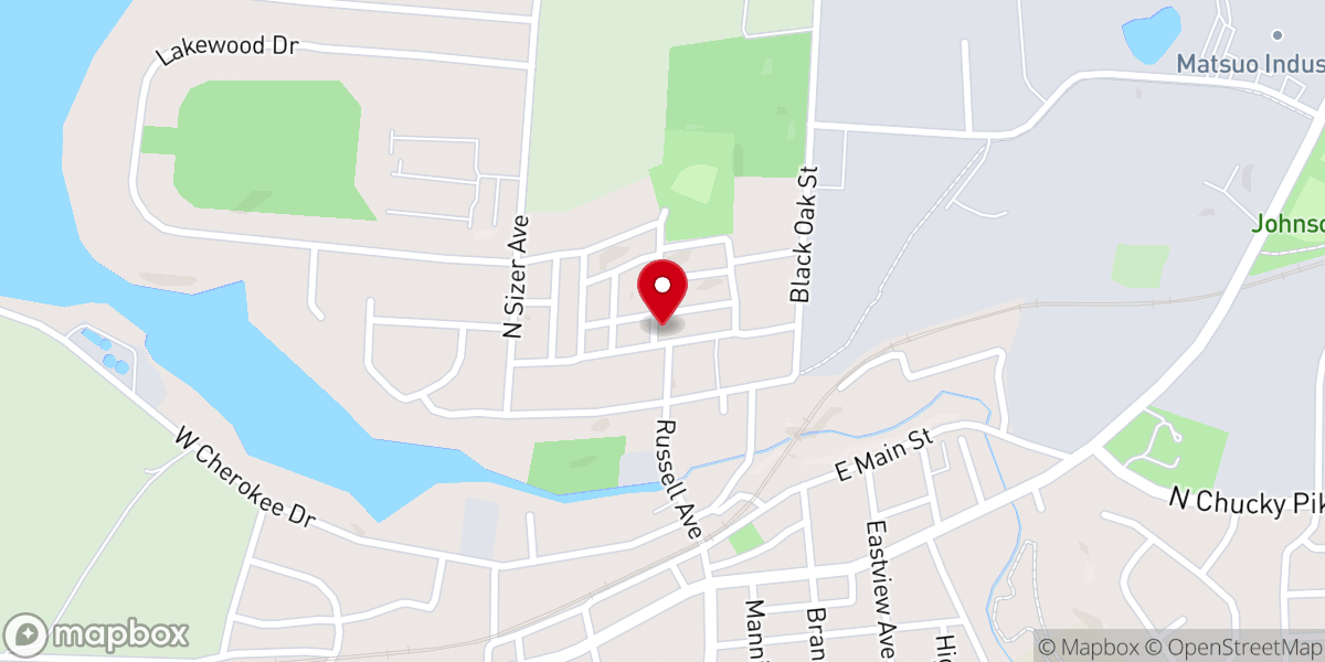 Map showing location of Friendsview Baptist Church