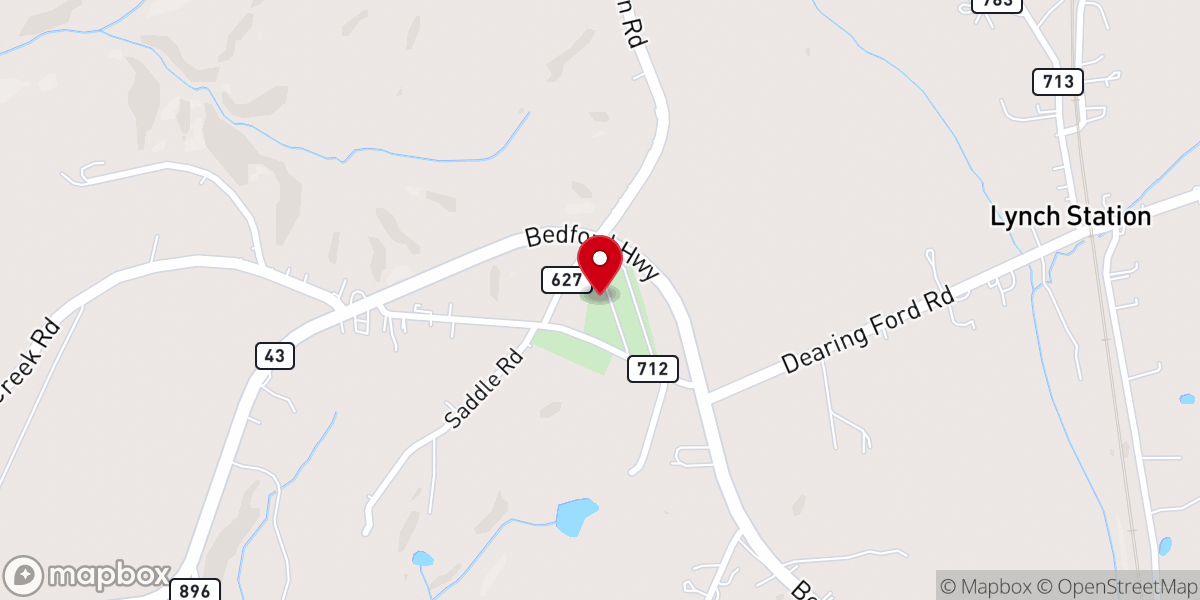 Map showing location of Mt Hermon Church