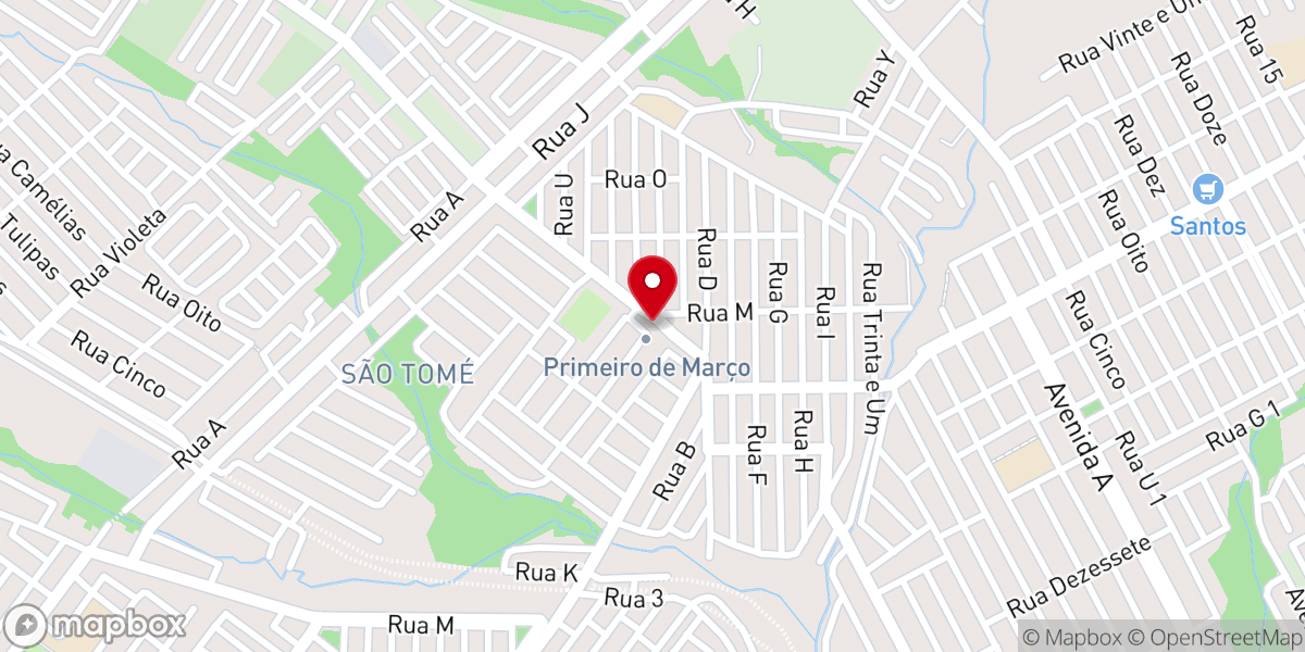 Map showing location of ICB 1. DE MARÇO - IGREJA CASA DA BENÇÃO