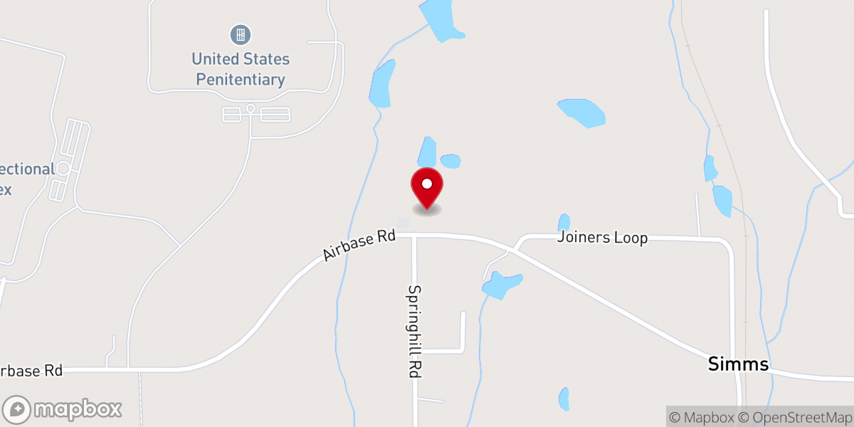 Map showing location of Federal Correctional Complex - Pollock
