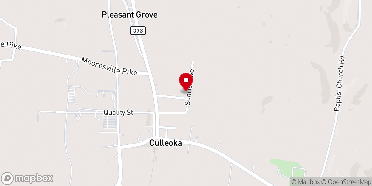 Map showing location of Culleoka Church of Christ