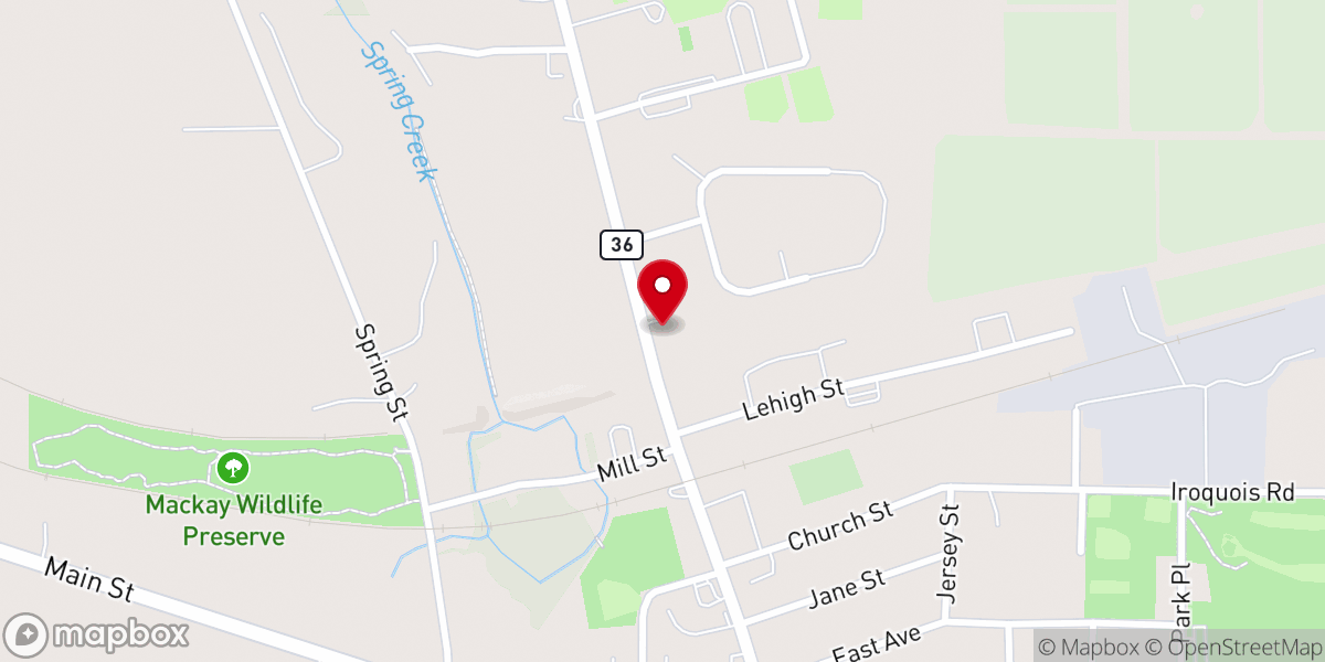 Map showing location of St Andrew's Episcopal Church