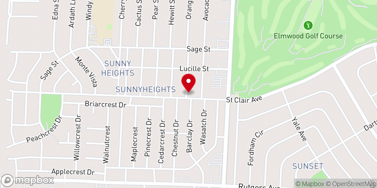 Map showing location of Grace Baptist Church of Pueblo
