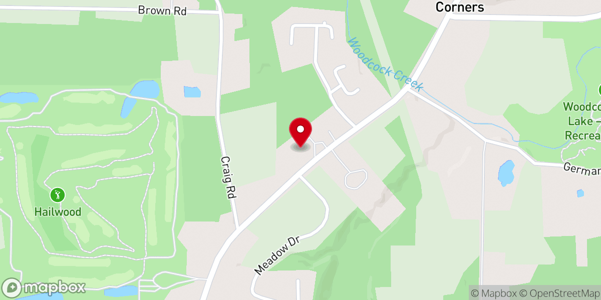 Map showing location of Pleasantville Alliance Church