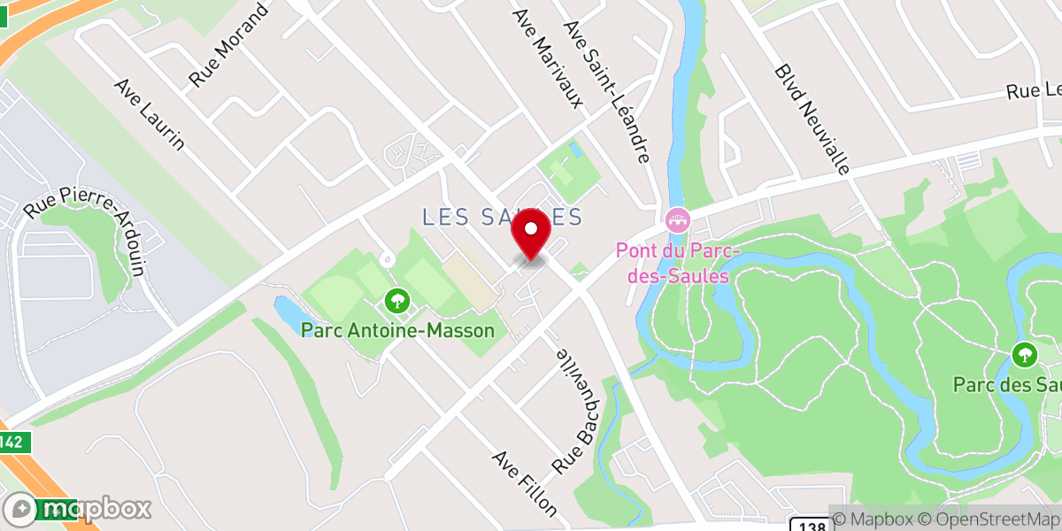 Map showing location of New creation center (NCC-Québec)