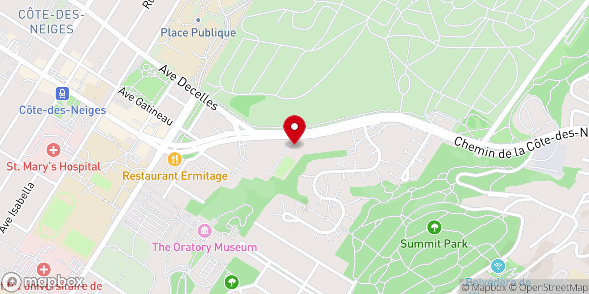 Map showing location of Association des églises des frères ménnonites du Québec
