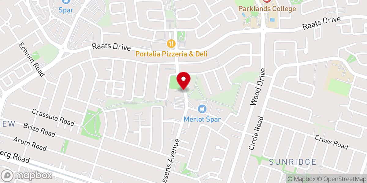 Map showing location of Table View Methodist Church