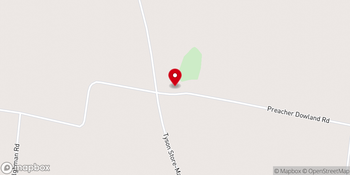 Map showing location of North Union CP Church