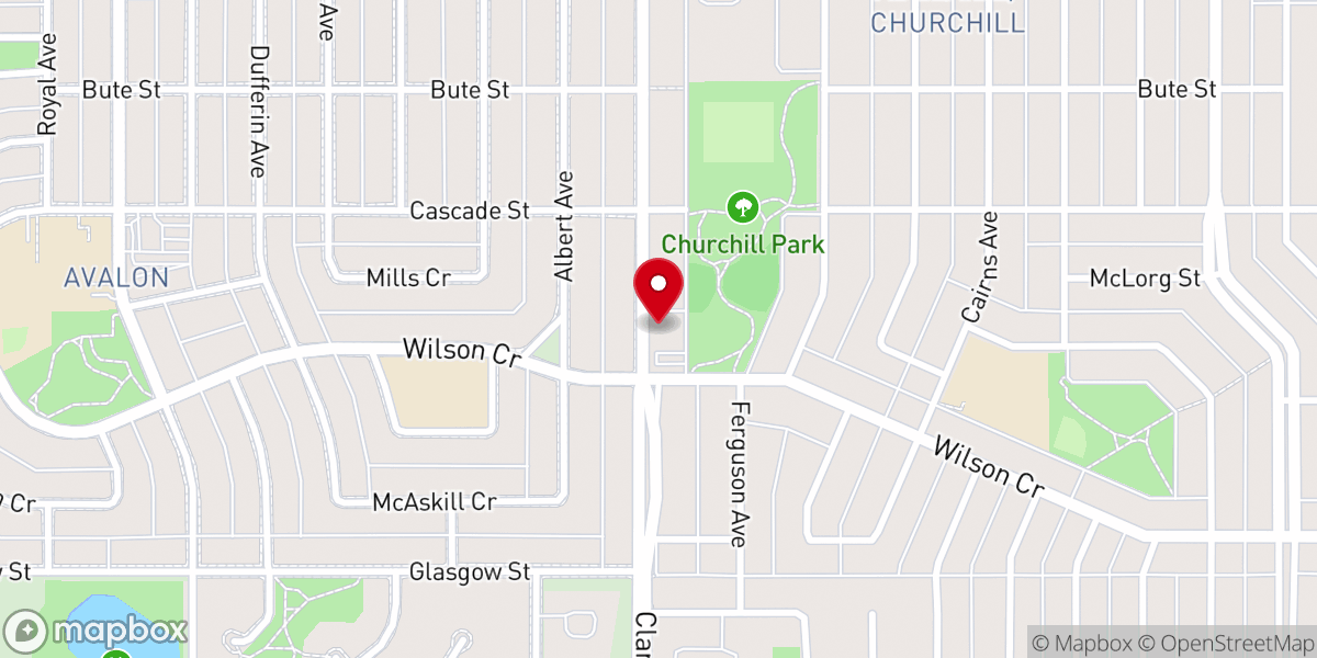 Map showing location of St. Martin's United Church