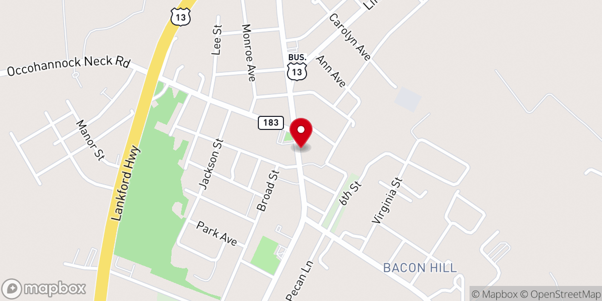 Map showing location of Overcomers Church for Victorious Living