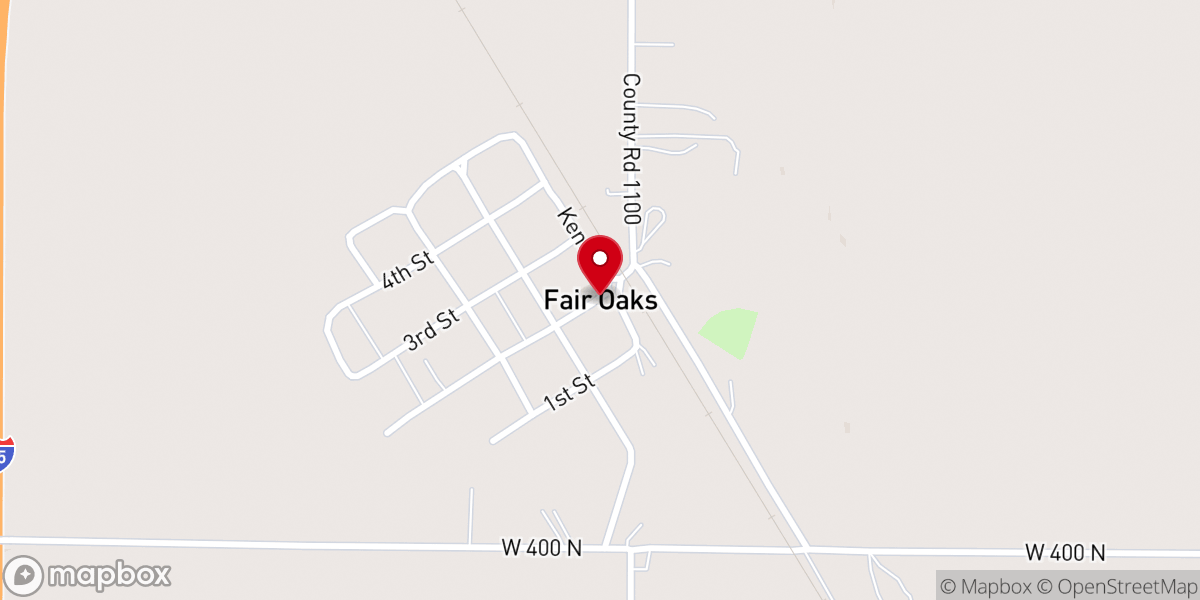 Map showing location of Fair Oaks