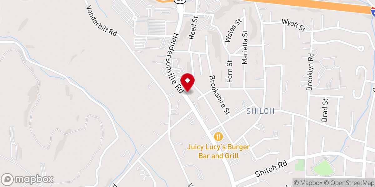 Map showing location of Avery's Memorial Chapel