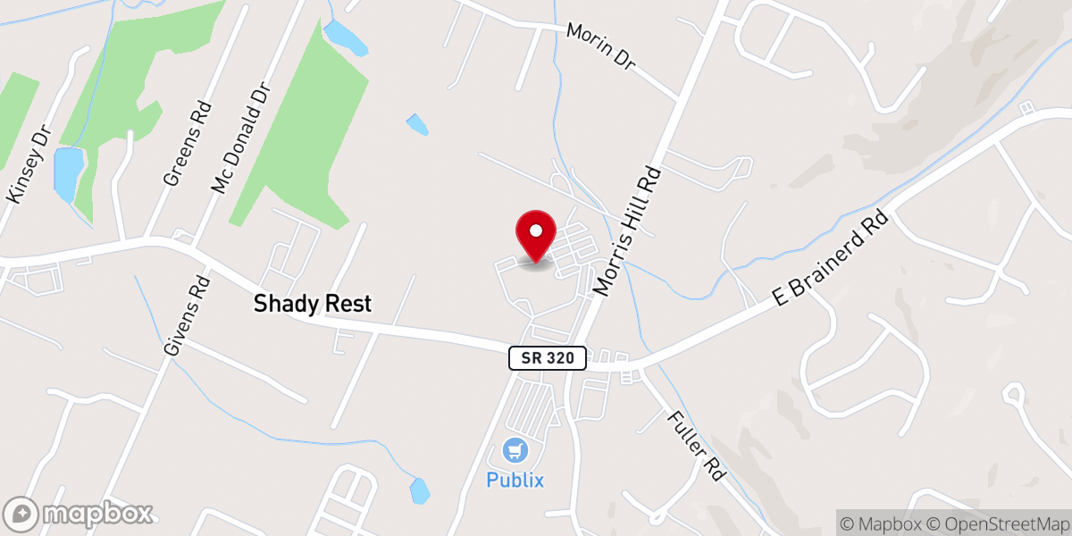 Map showing location of Christ United Methodist Church