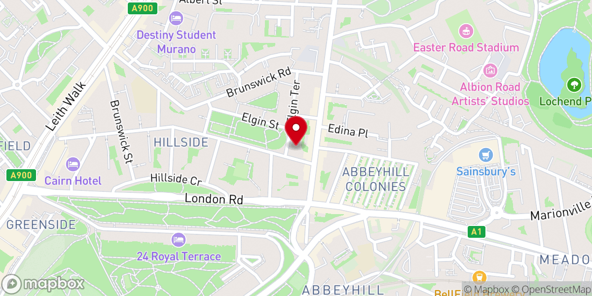 Map showing location of Holyrood Church