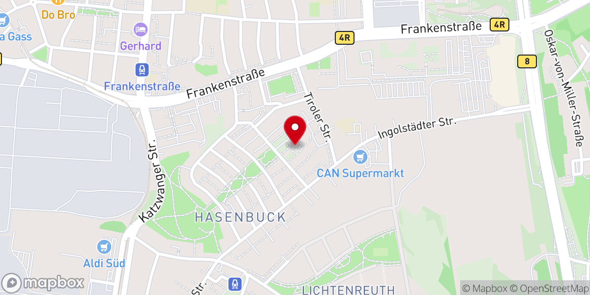 Map showing location of St. Theresia