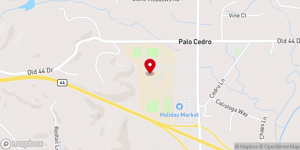 Map showing location of Redding Christian School