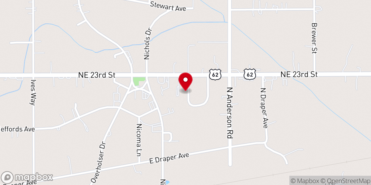 Map showing location of Cobblestone Wedding Chapel & Event Center