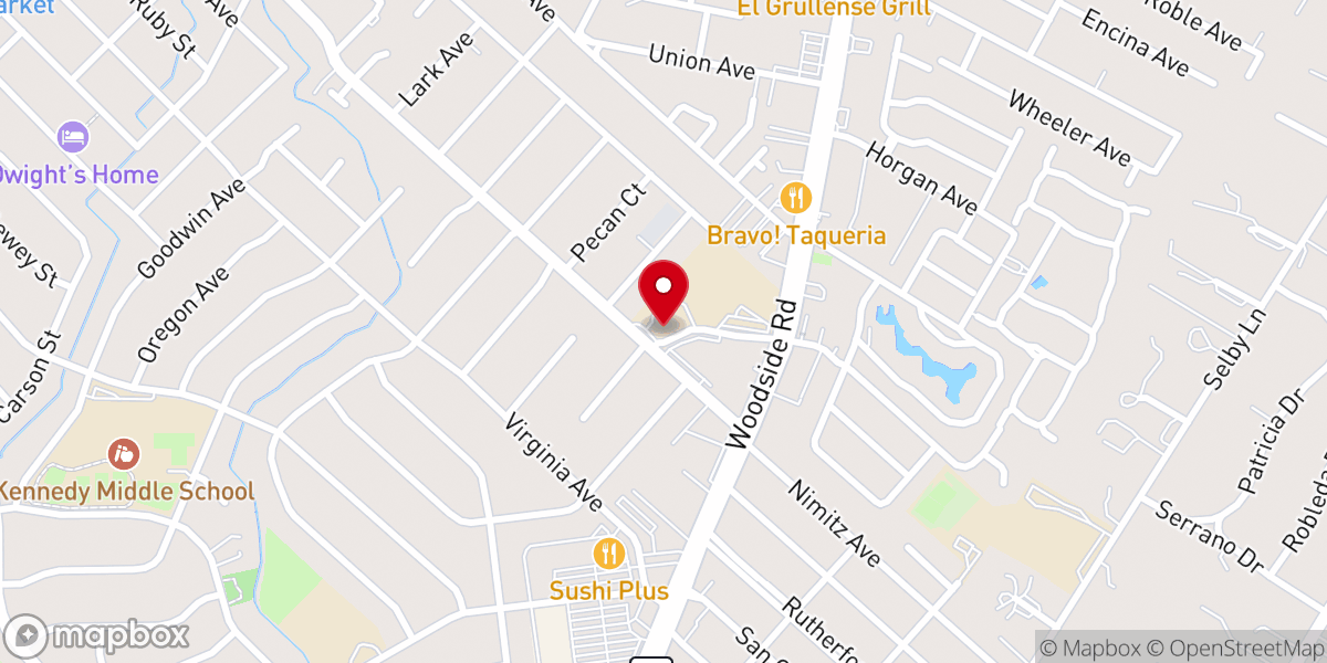 Map showing location of St. Pius Catholic Church