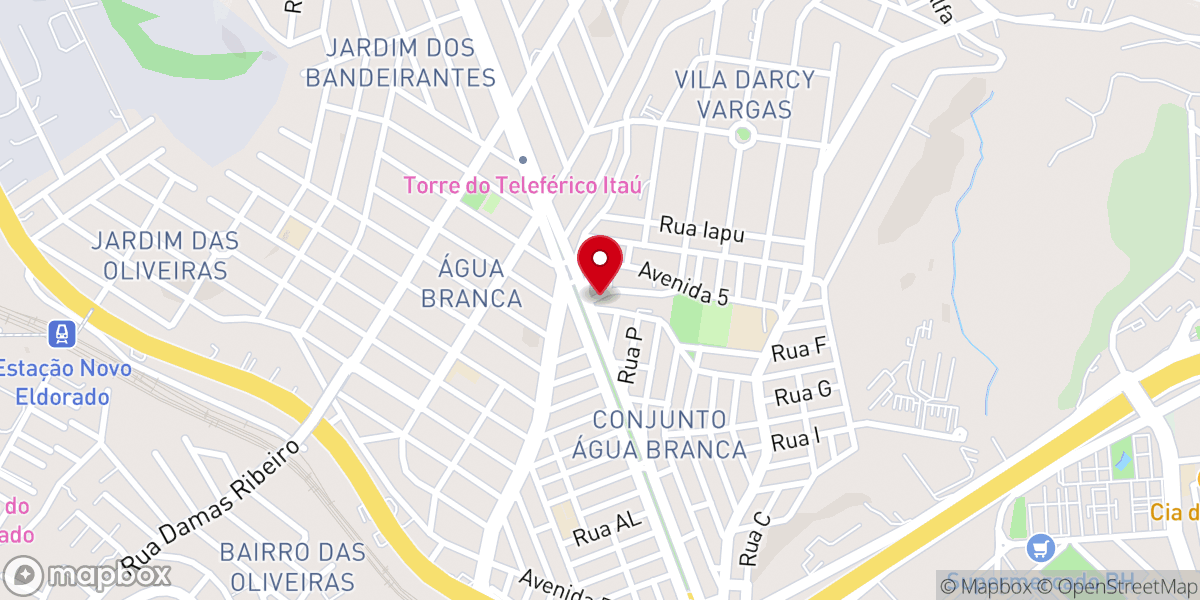 Map showing location of Igreja São Francisco de Assis