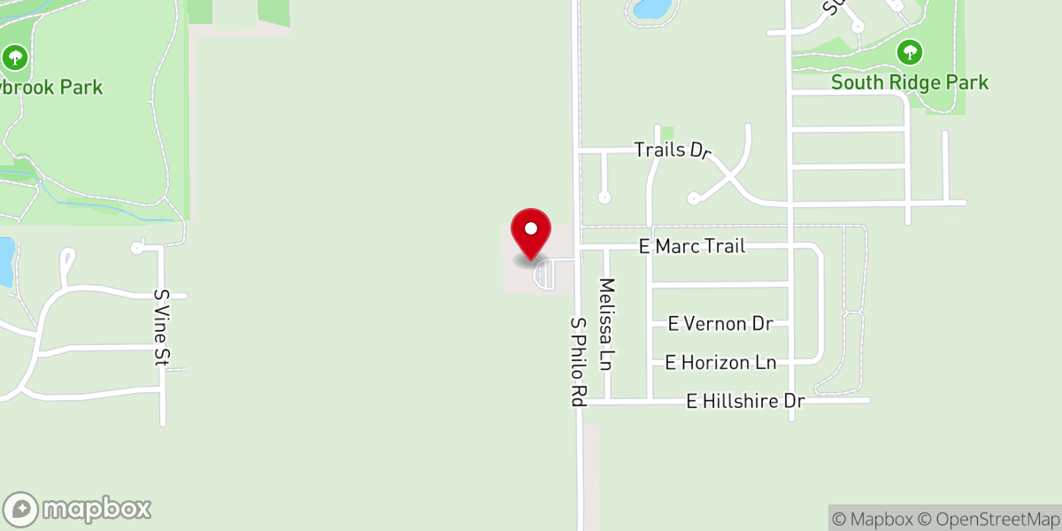 Map showing location of First Baptist Church-Urbana