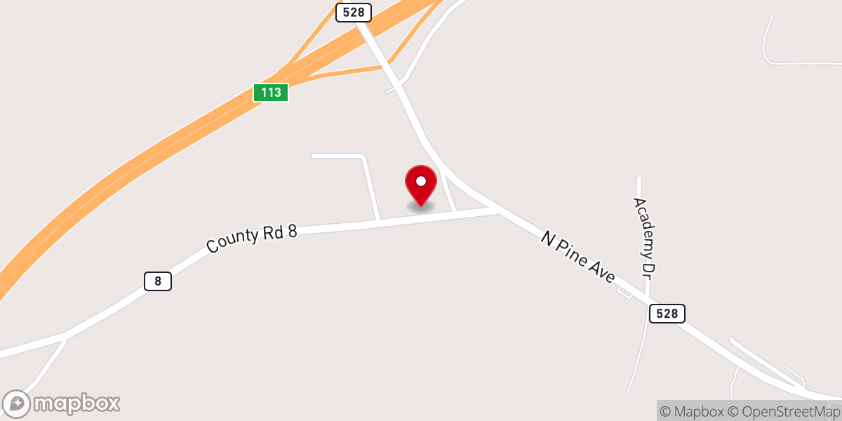 Map showing location of St Peter Baptist Church