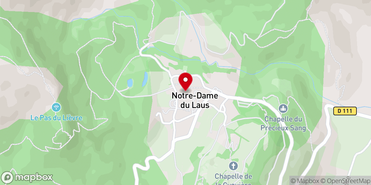Map showing location of Sanctuaire Notre-Dame du Laus