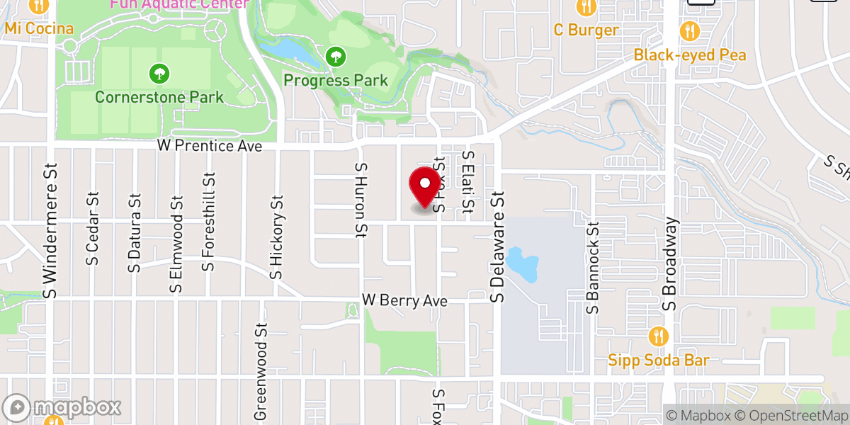 Map showing location of Spoken Word Tabernacle