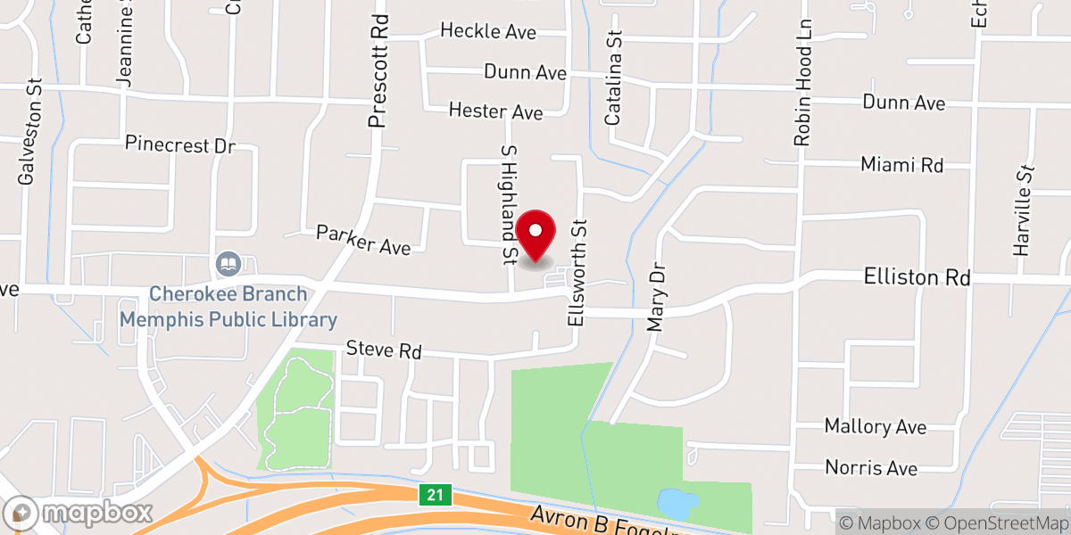 Map showing location of Linda Parham Ministries Inc