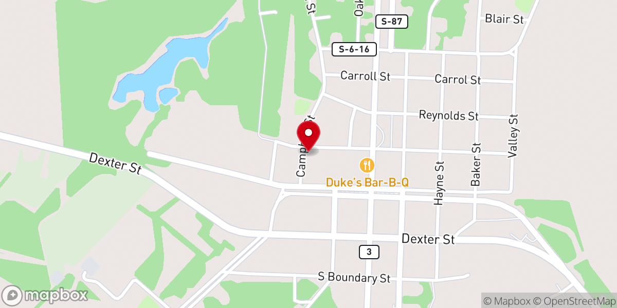 Map showing location of Faith Chapel Pentecostal Holiness Church