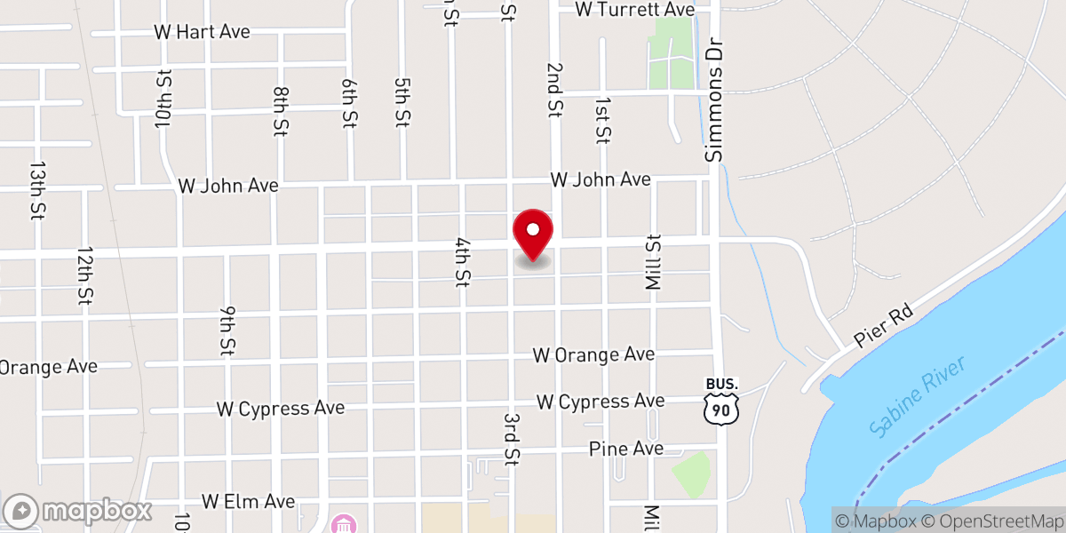 Map showing location of True Praise Family Worship Center