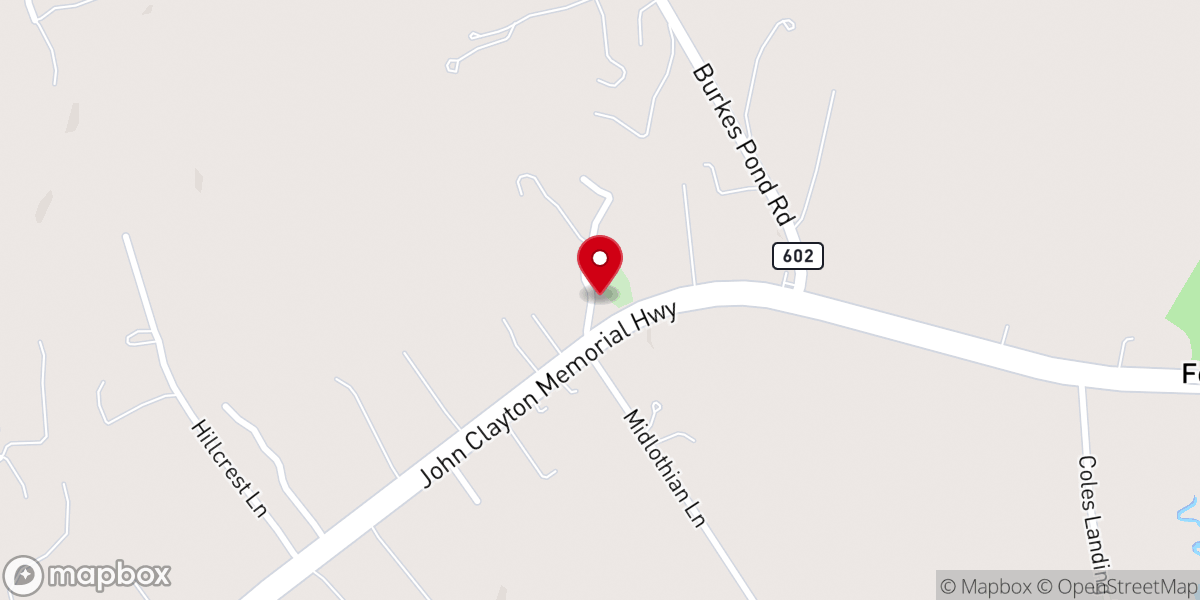 Map showing location of Rising Valley Baptist Church